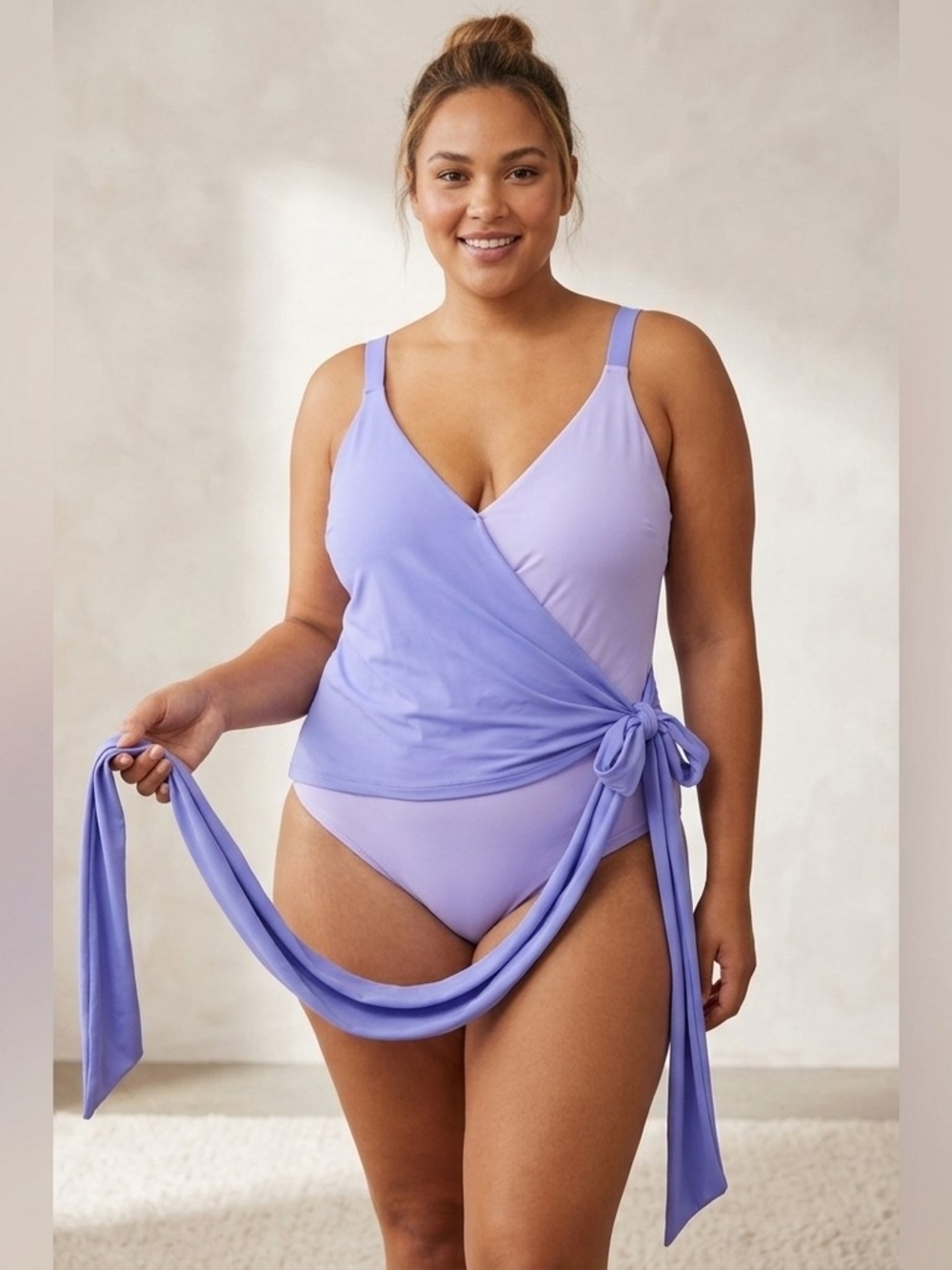 knix Grape Pop Wrap One-Piece Swimsuit Size XXXL